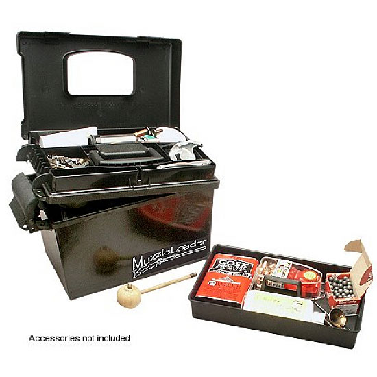 MTM MUZZLELOADER DRY BOX W/TRAY  BLACK - Hunting Accessories